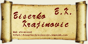 Biserko Krajinović vizit kartica